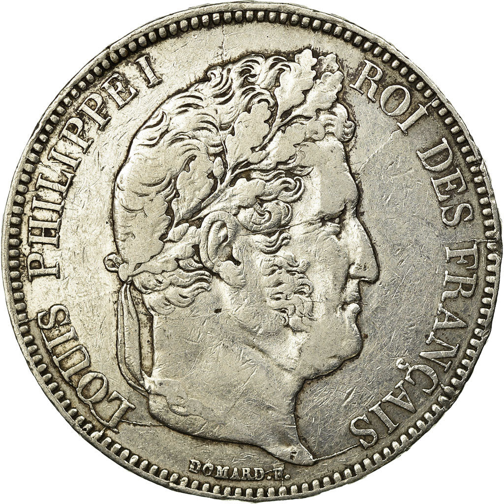 Münze, Frankreich, Louis-Philippe, 5 Francs, 1838, Marseille, S+, Silber