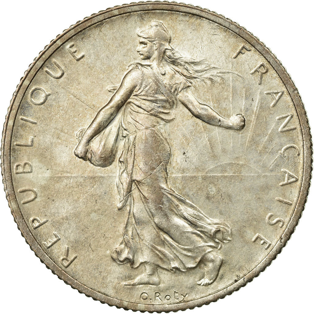 Coin, France, Semeuse, 2 Francs, 1917, Paris, MS(63), Silver, KM:845.1