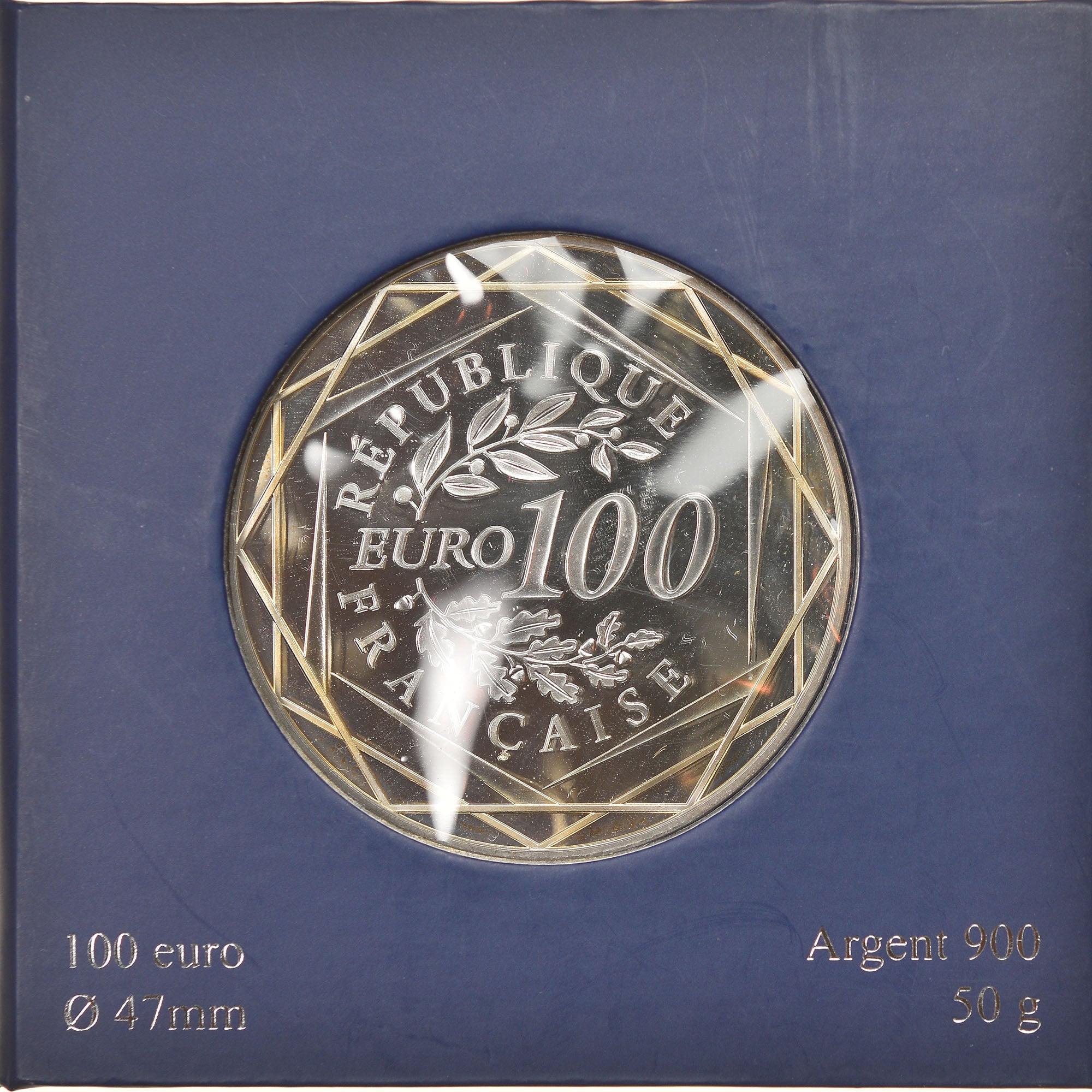 France, Monnaie de Paris, 100 Euro, Hercule, 2013, Paris, MS(65-70), Silver