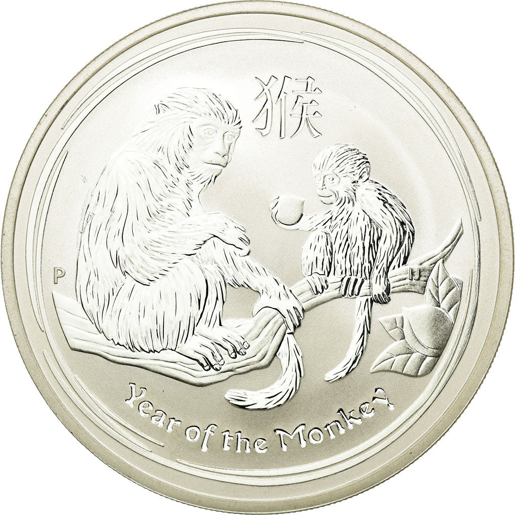 Coin, Australia, Year of the Monkey, Dollar, 2016, MS(65-70), Silver