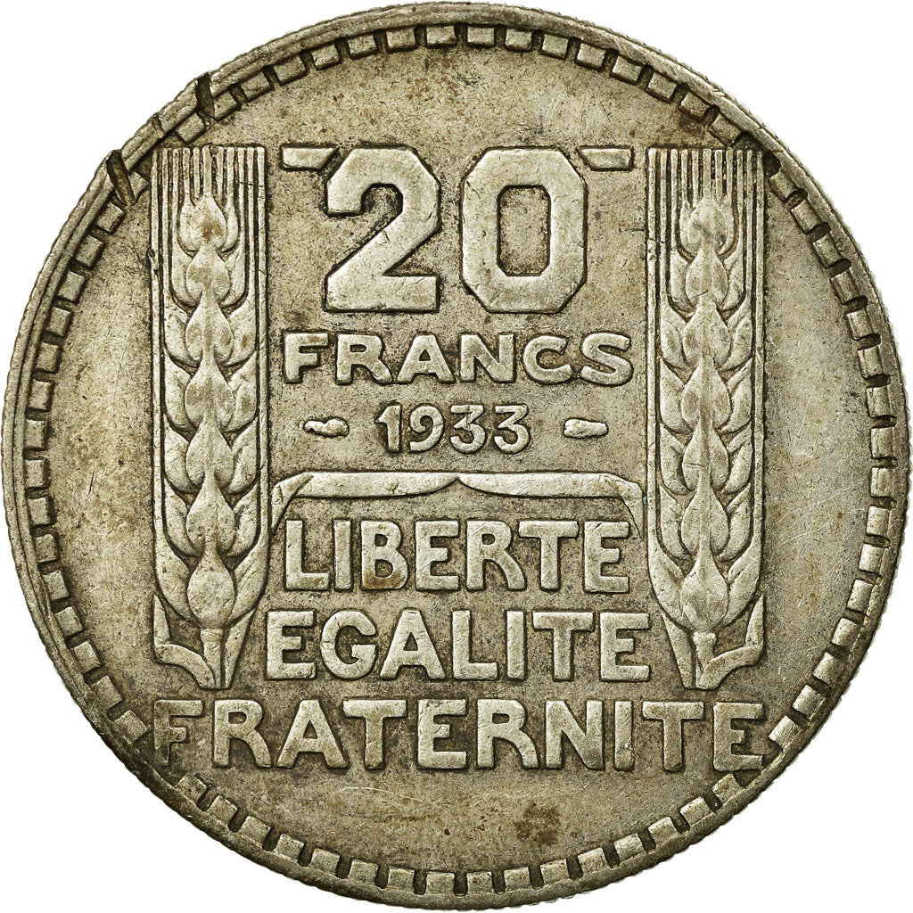 Coin, France, Turin, 20 Francs, 1933, Paris, VF(20-25), Silver, KM:879