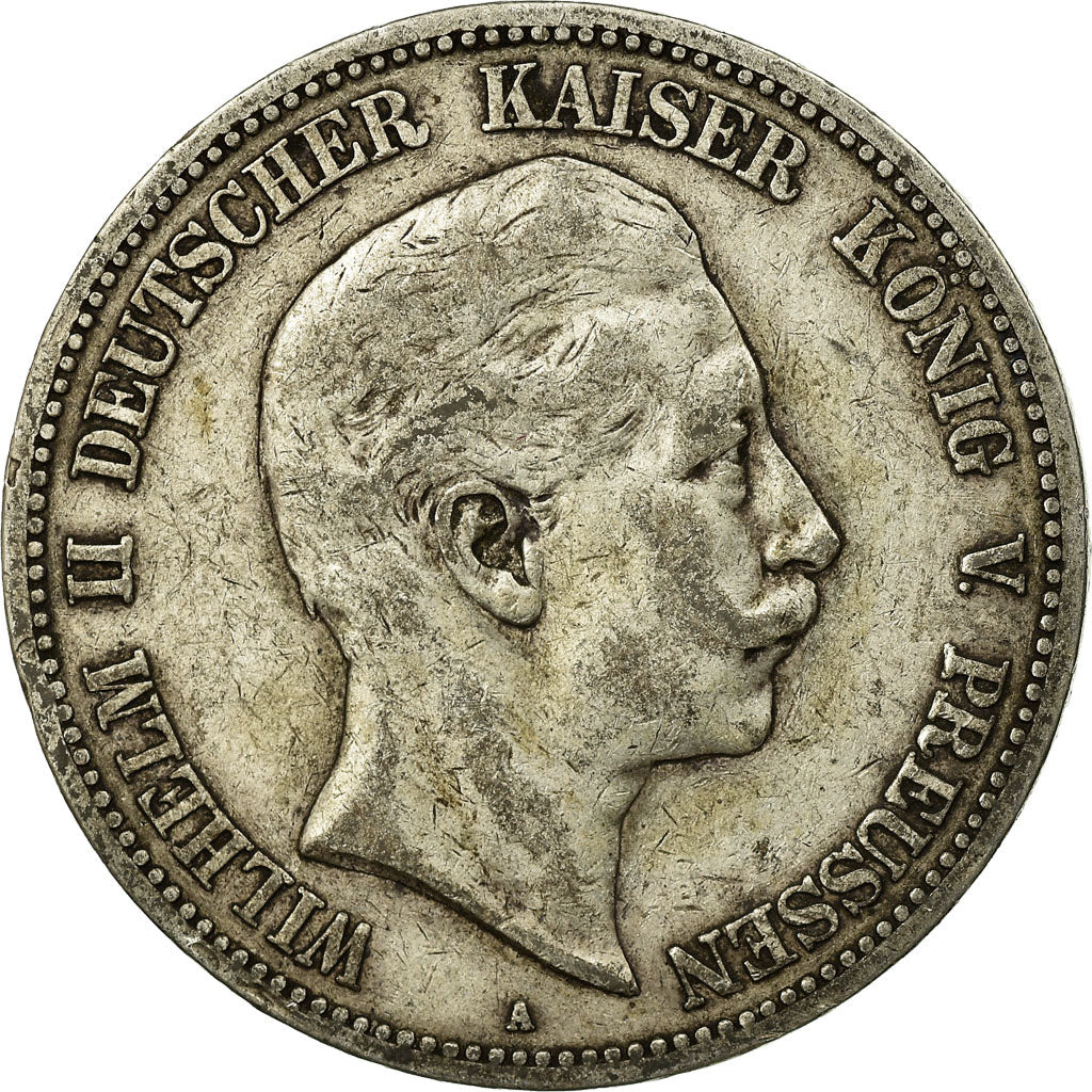 Coin, German States, PRUSSIA, Wilhelm II, 5 Mark, 1893, Berlin, EF(40-45)