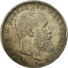 Coin, German States, WURTTEMBERG, Wilhelm II, 5 Mark, 1907, Freudenstadt
