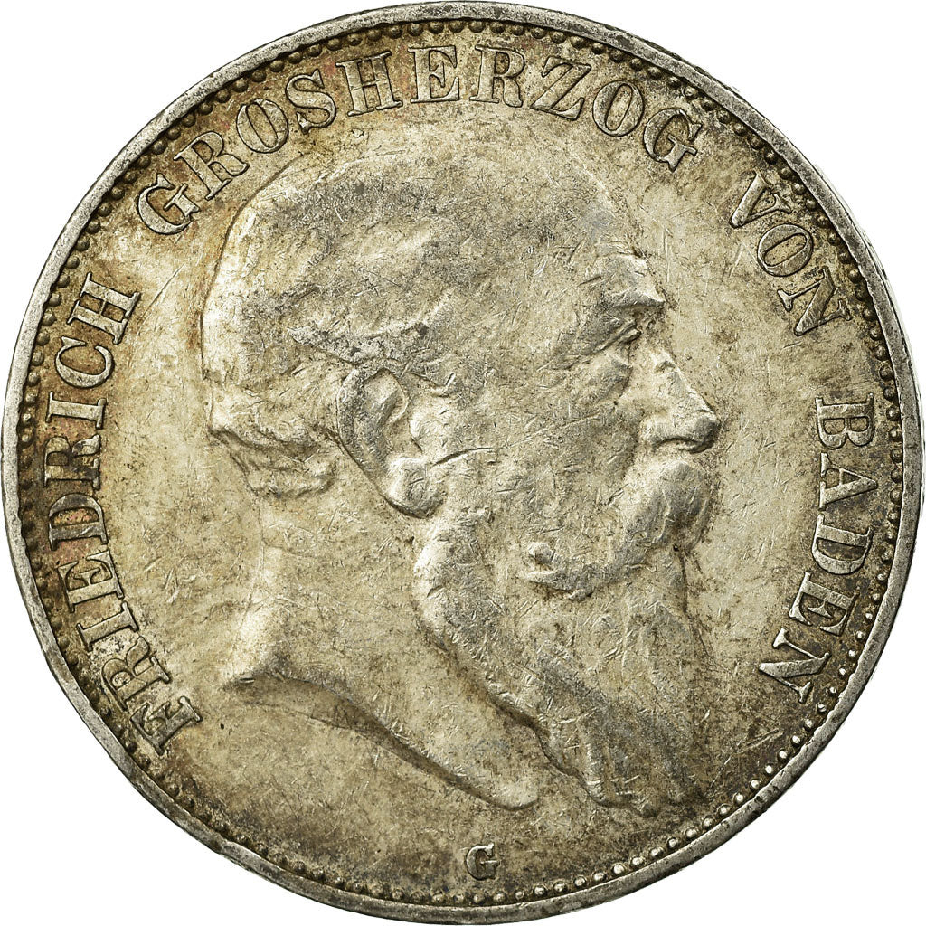 Coin, German States, BADEN, Friedrich I, 5 Mark, 1903, Karlsruhe, EF(40-45)