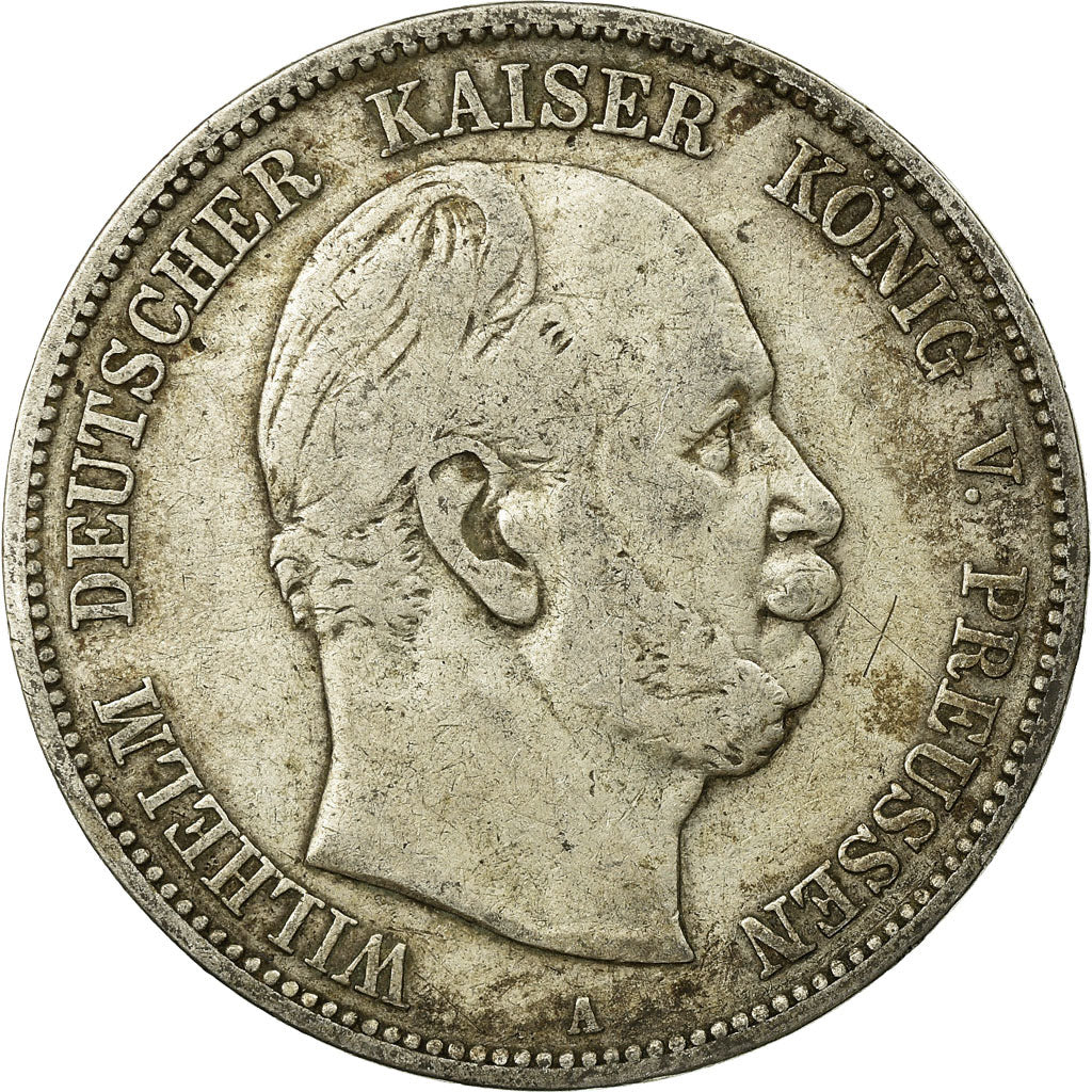 Coin, German States, PRUSSIA, Wilhelm I, 5 Mark, 1876, Berlin, VF(30-35)
