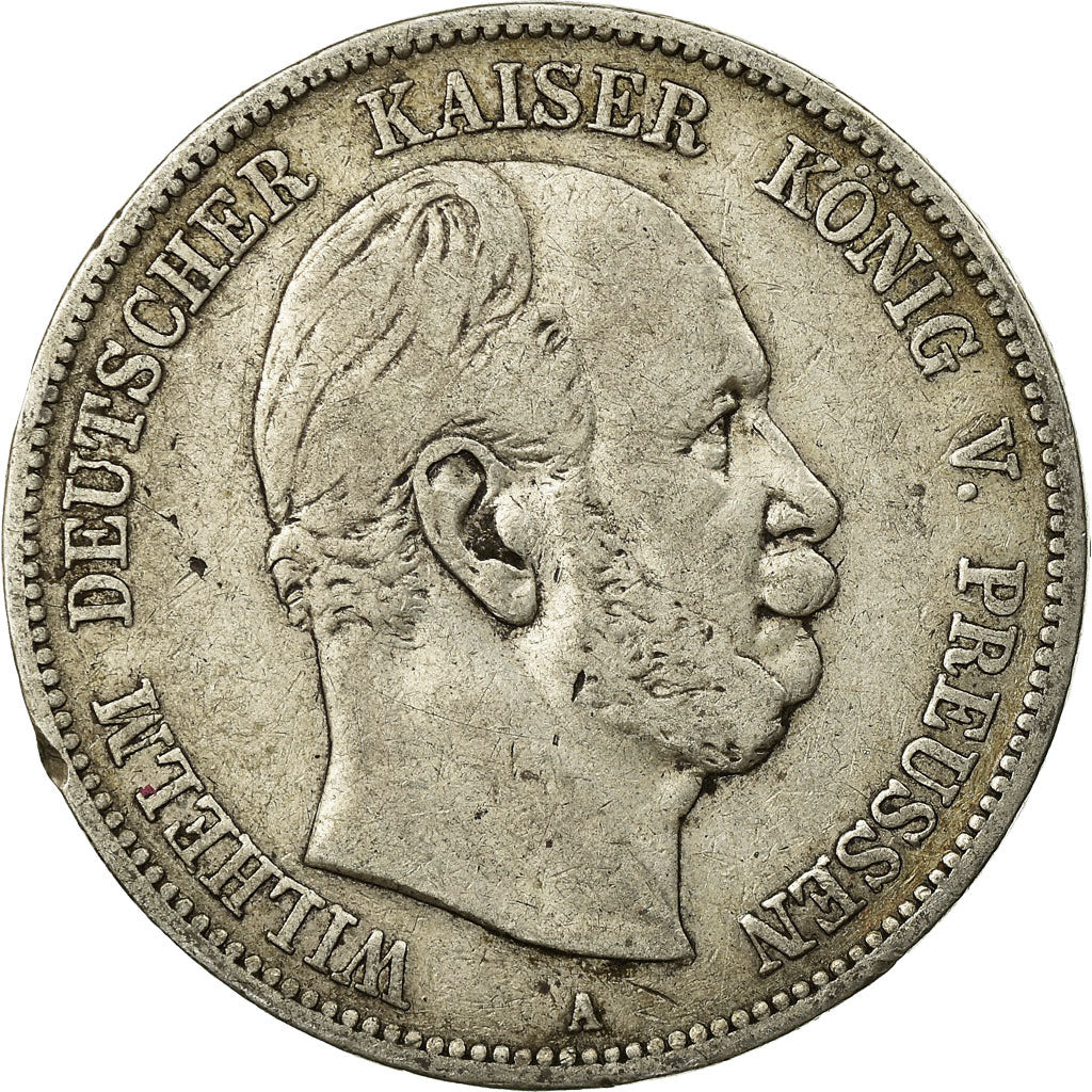 Coin, German States, PRUSSIA, Wilhelm I, 5 Mark, 1876, Berlin, VF(30-35)