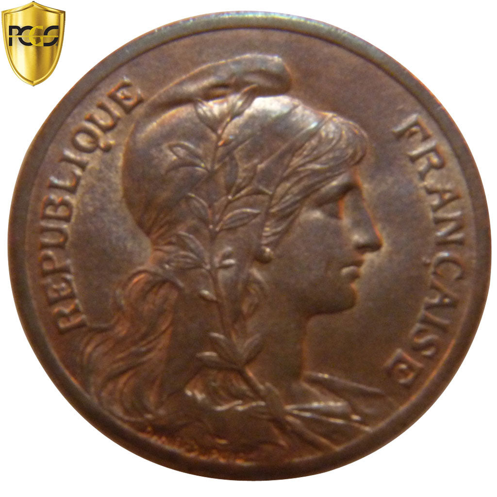 FRANCE, Dupuis, 5 Centimes, 1902, Paris, PCGS MS64RB, KM 842