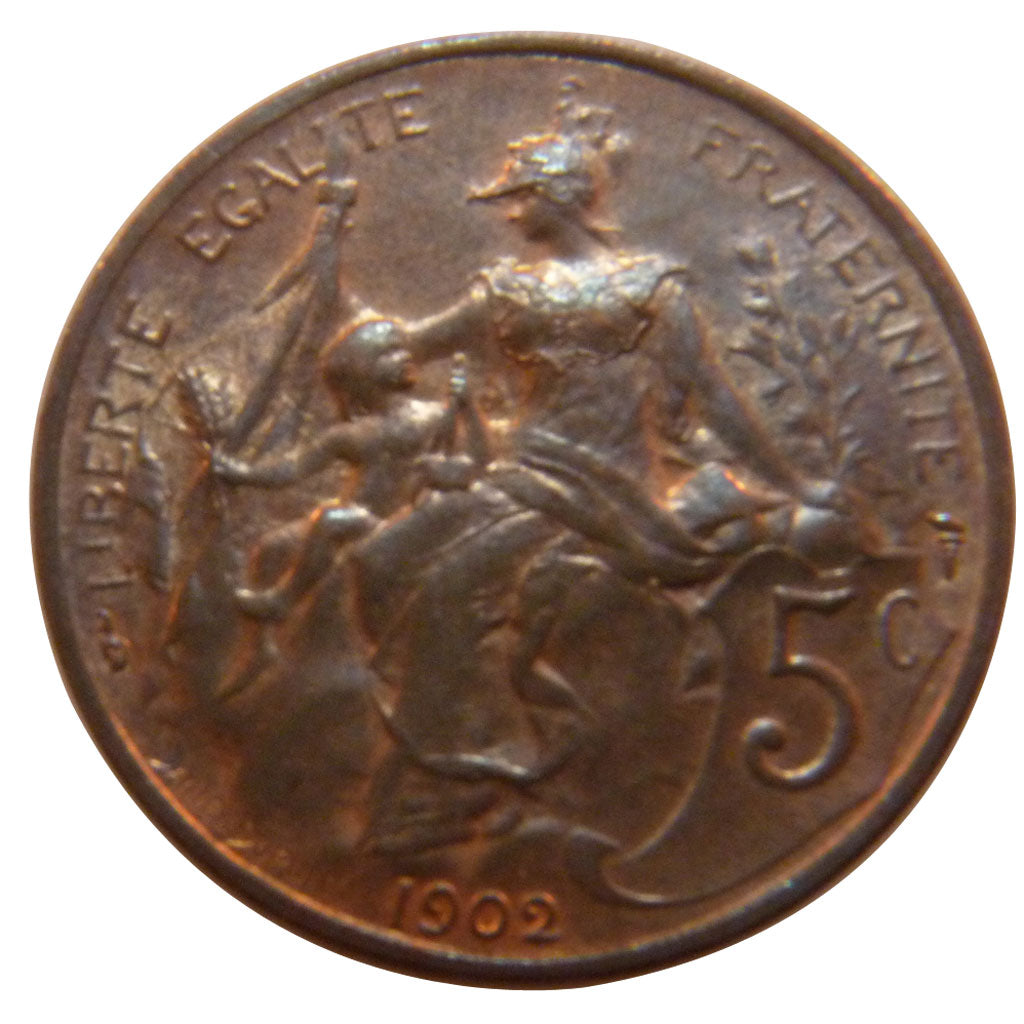 FRANCE, Dupuis, 5 Centimes, 1902, Paris, PCGS MS64RB, KM 842