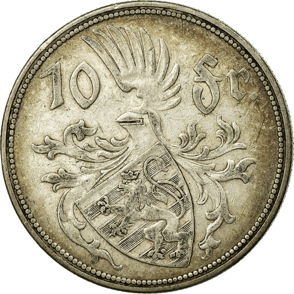 Coin, Luxembourg, Charlotte, 10 Francs, 1929, VF(30-35), Silver, KM:39