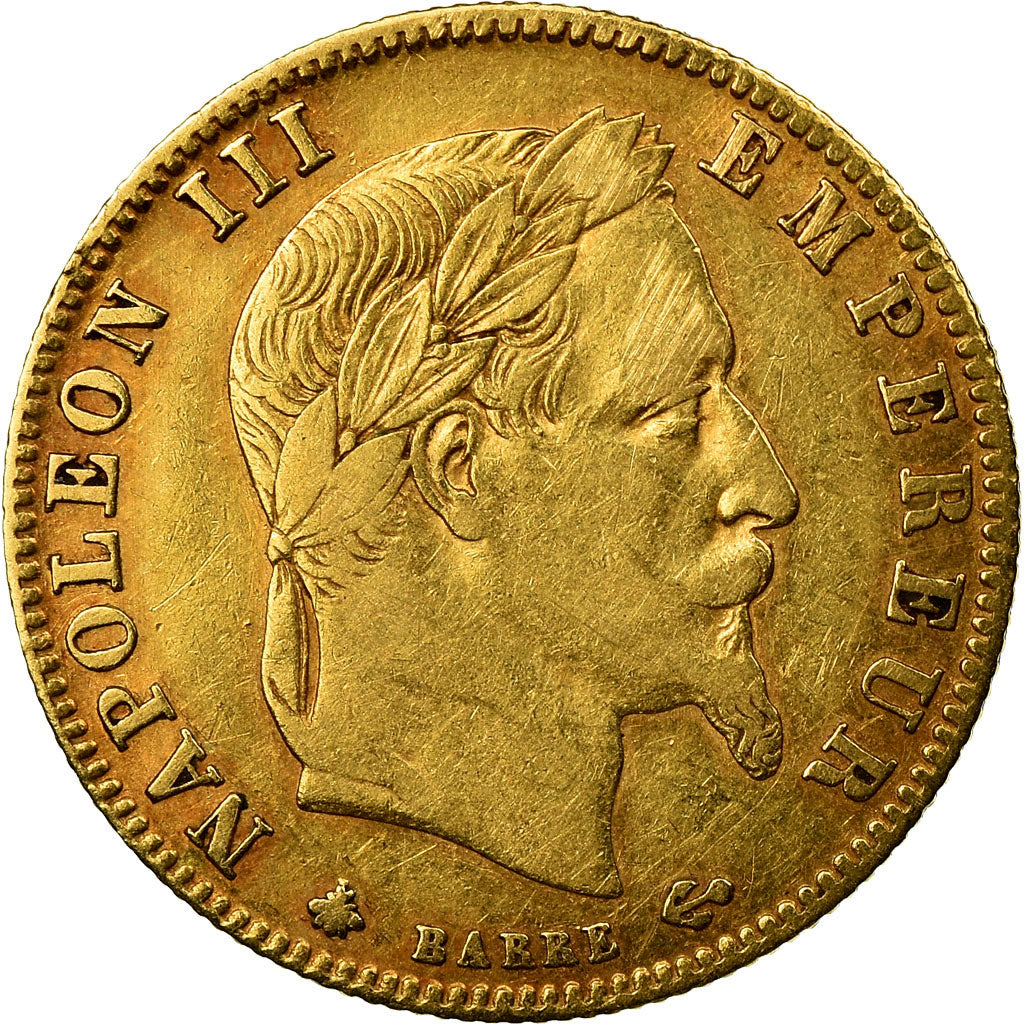 Moneta, Francja, Napoleon III, 5 Francs, 1864, Paris, EF(40-45), Złoto