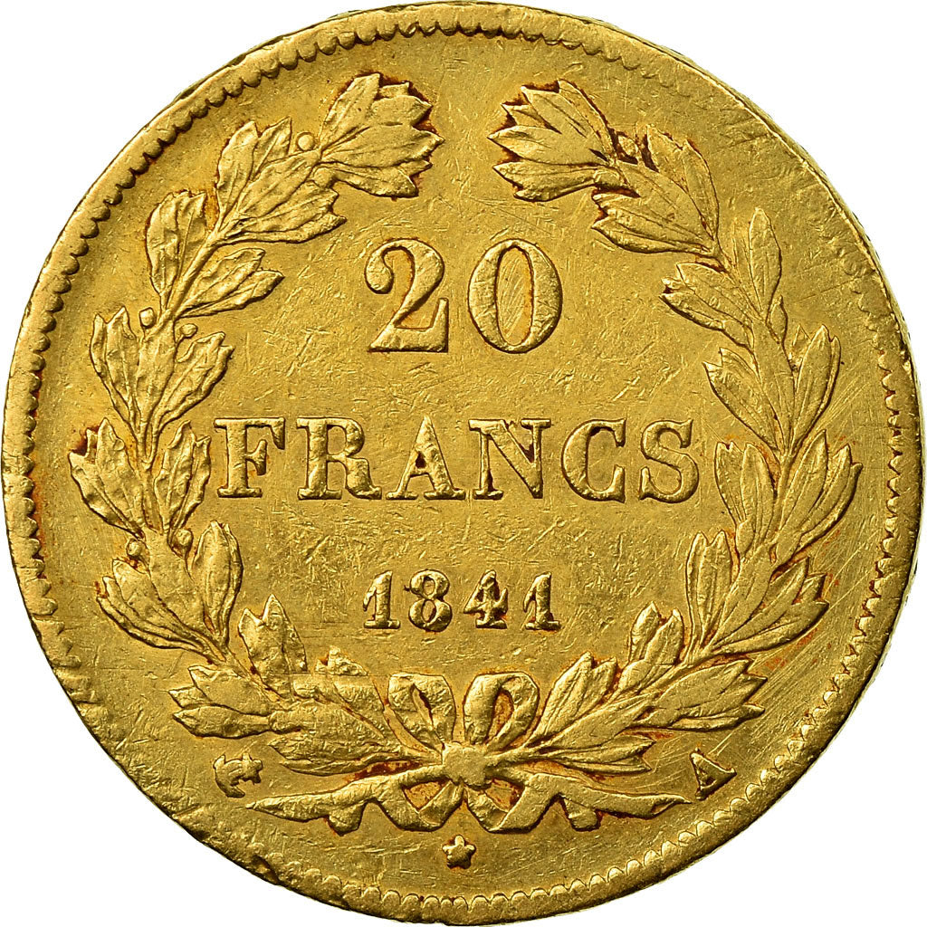 Coin, France, Louis-Philippe, 20 Francs, 1841, Paris, EF(40-45), Gold, KM:750.1