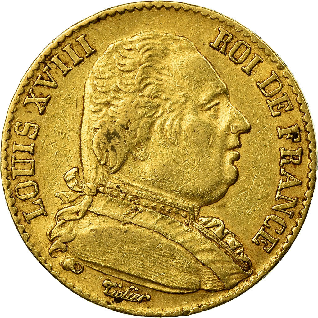 Münze, Frankreich, Louis XVIII, 20 Francs, 1815, Paris, SS, Gold, Gadoury:1026