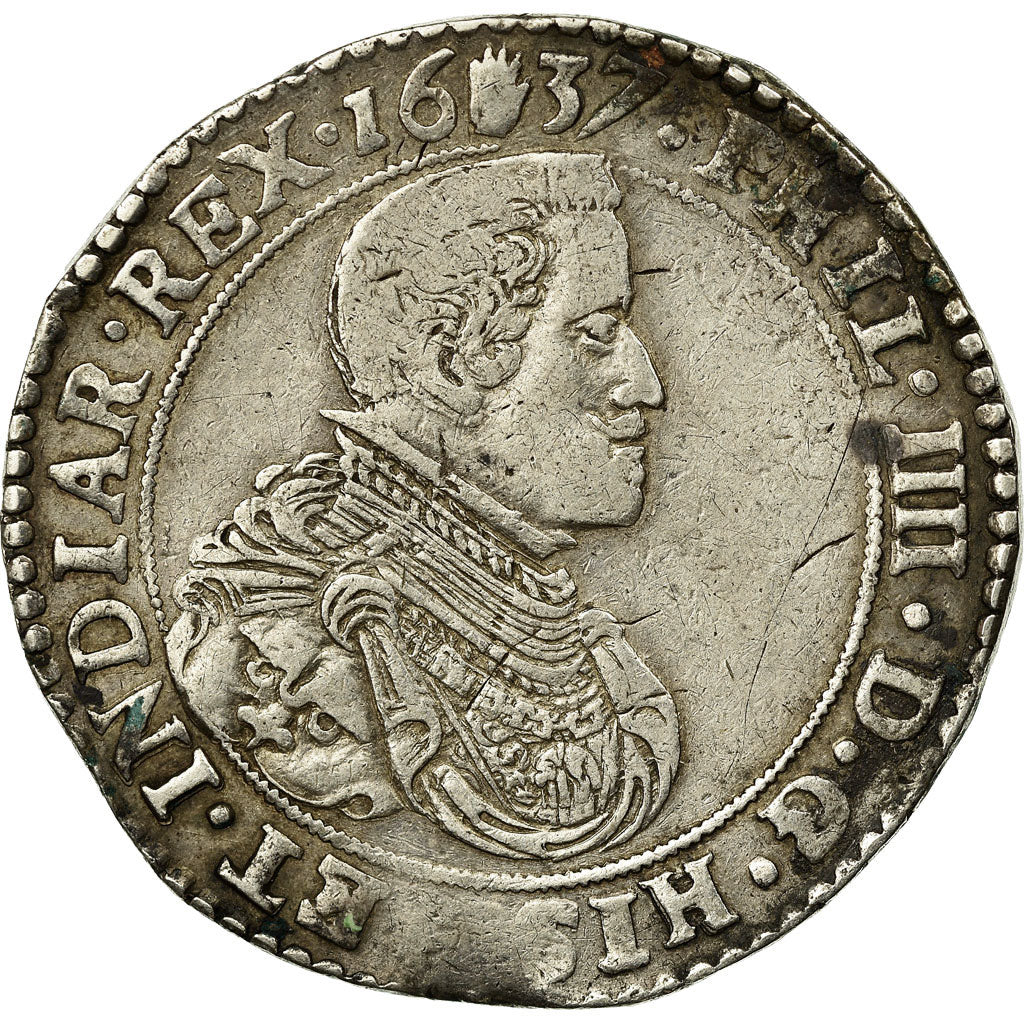 Coin, Spanish Netherlands, Philip IV, Ducaton, 1637, Anvers, VF(30-35), Silver