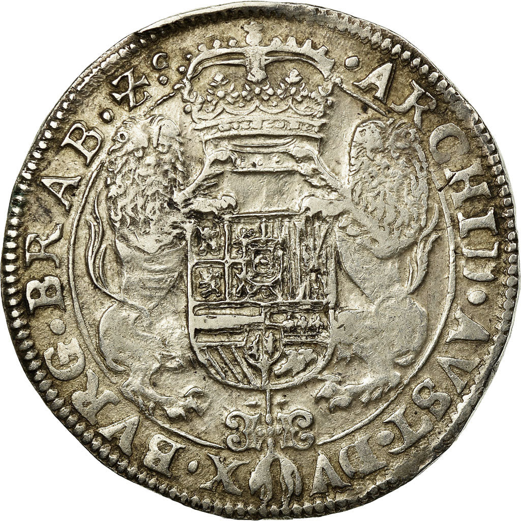 Coin, Spanish Netherlands, Philip IV, 1/2 Ducaton, 1664, Anvers, Rare