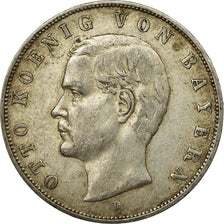 Münze, Deutsch Staaten, BAVARIA, Otto, 3 Mark, 1908, Munich, SS, Silber, KM:996