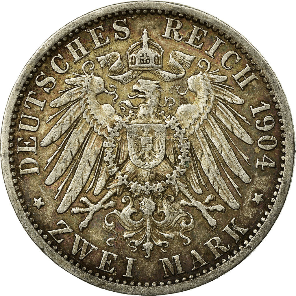 Coin, German States, PRUSSIA, Wilhelm II, 2 Mark, 1904, Berlin, EF(40-45)