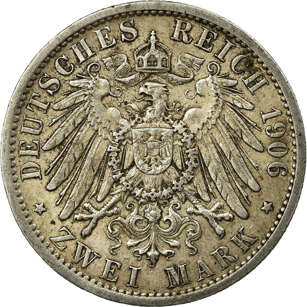 Coin, German States, PRUSSIA, Wilhelm II, 2 Mark, 1906, Berlin, EF(40-45)