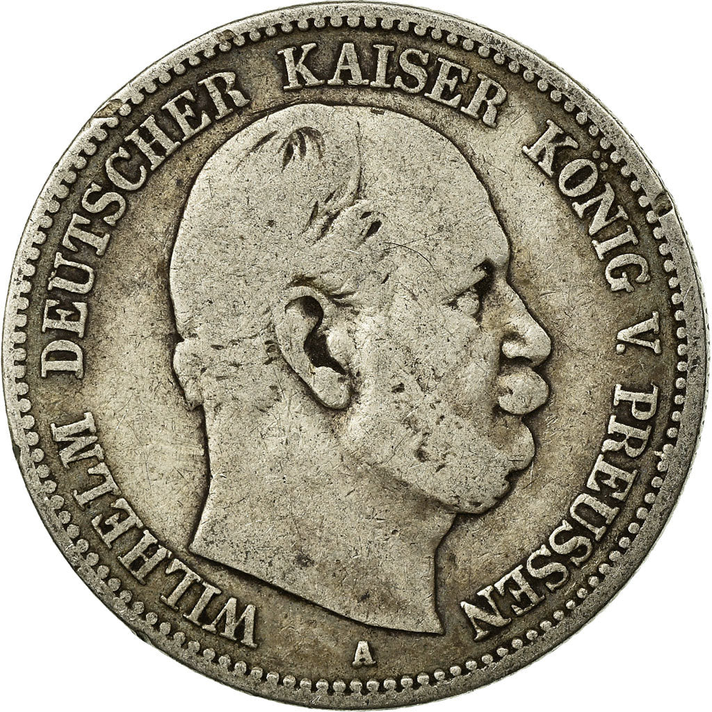 Coin, German States, PRUSSIA, Wilhelm I, 2 Mark, 1876, Berlin, VF(20-25)