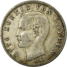 Coin, German States, BAVARIA, Otto, 2 Mark, 1906, Munich, EF(40-45), Silver