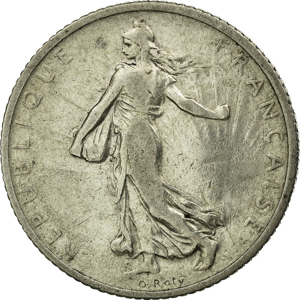 Moneta, Francia, Semeuse, Franc, 1905, Paris, MB, Argento, KM:844.1, Gadoury:467