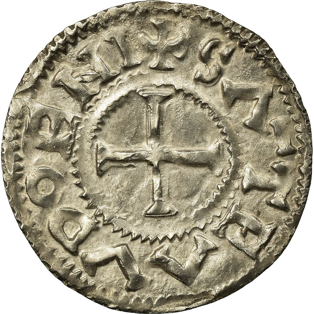 Monnaie, France, Monastère Saint-Ouen, Denier, Rouen, TTB+, Argent, Prou:394
