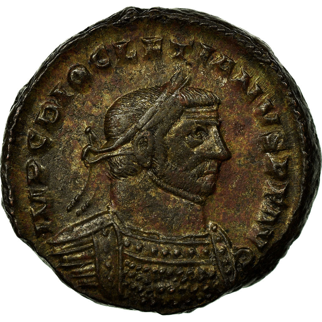 Moneta, Diocletian, Follis, 296-303, London, AU(50-53), Bronze, RIC:6a