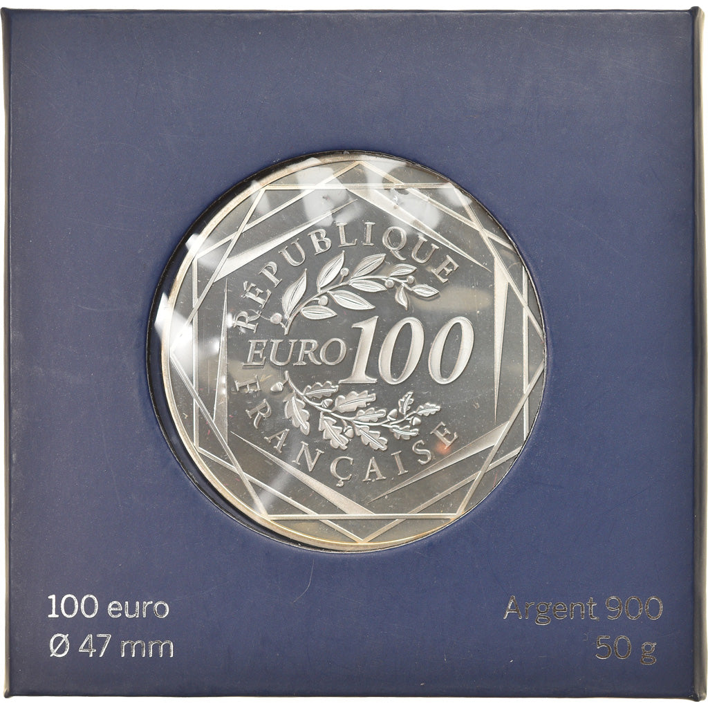 France, Monnaie de Paris, 100 Euro, Auguste Rodin, 2017, Paris, FDC, Argent