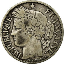 Coin, France, Cérès, Franc, 1872, Bordeaux, VF(20-25), Silver, KM:822.2