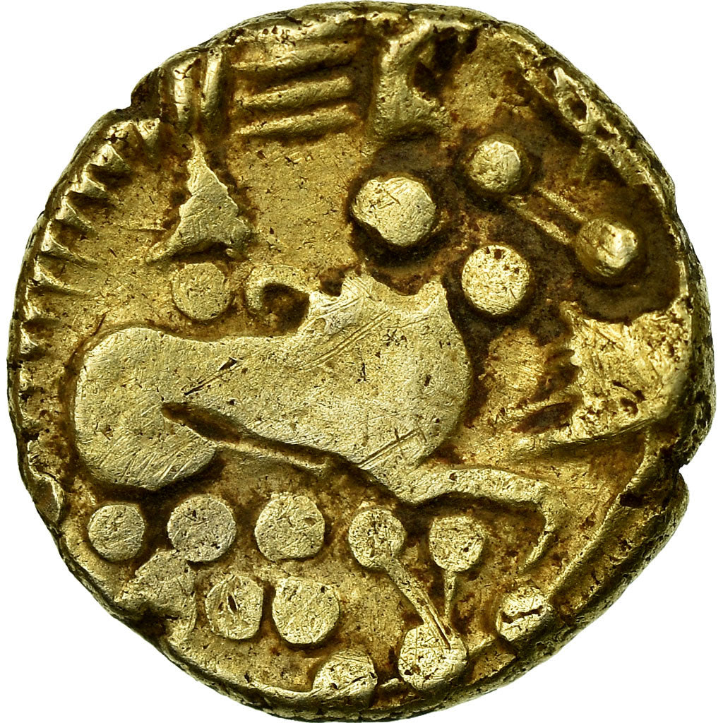 Coin, Durocassi, 1/4 Stater, Very rare, EF(40-45), Gold, Delestrée:S2563A