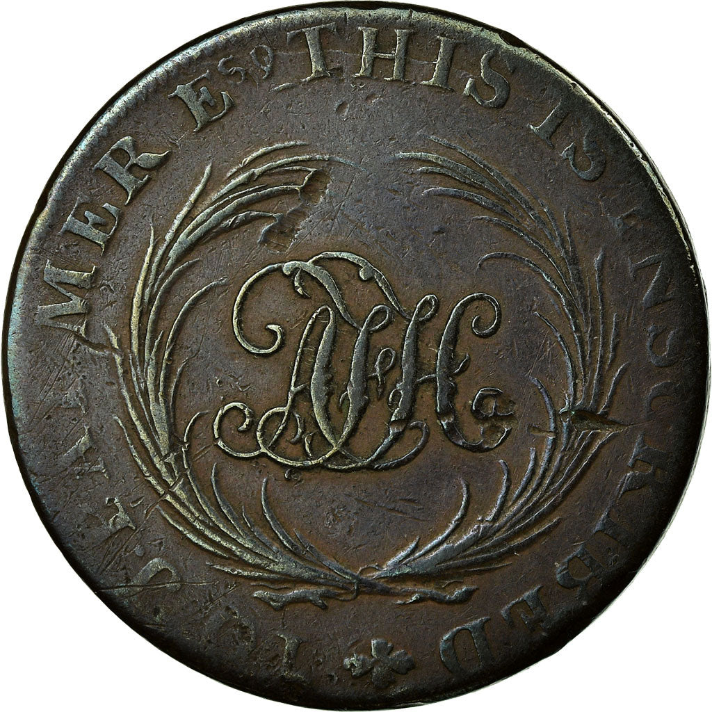Coin, Great Britain, Middlesex, Mail coach, Halfpenny Token, VF(30-35), Copper