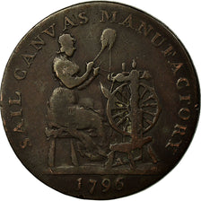 Coin, Great Britain, Devon, Halfpenny Token, 1796, Plymouth, VF(30-35), Copper
