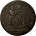 Coin, Great Britain, Devon, Halfpenny Token, 1796, Plymouth, VF(30-35), Copper