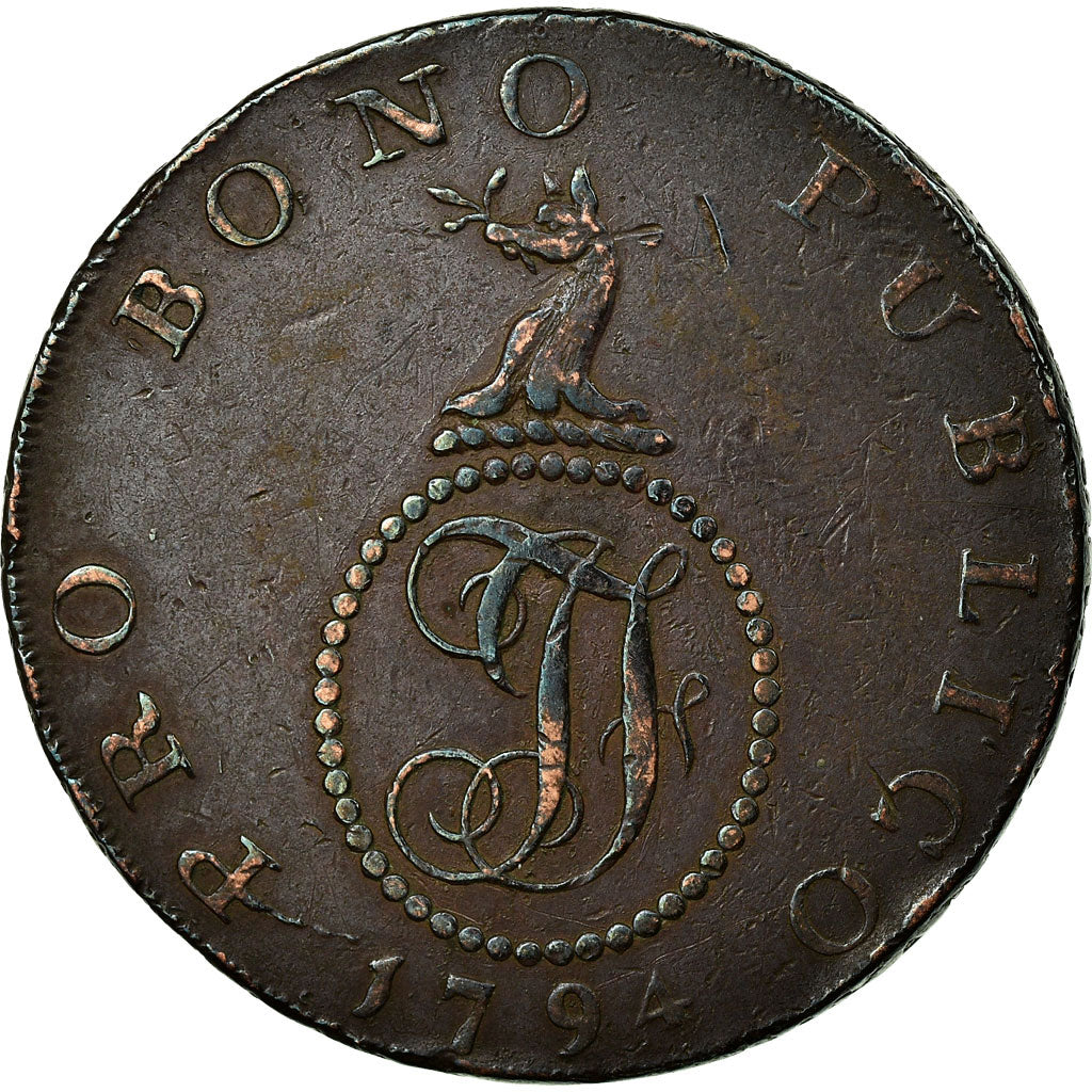 Coin, Great Britain, Suffolk, Halfpenny Token, 1794, Haverhill, VF(30-35)