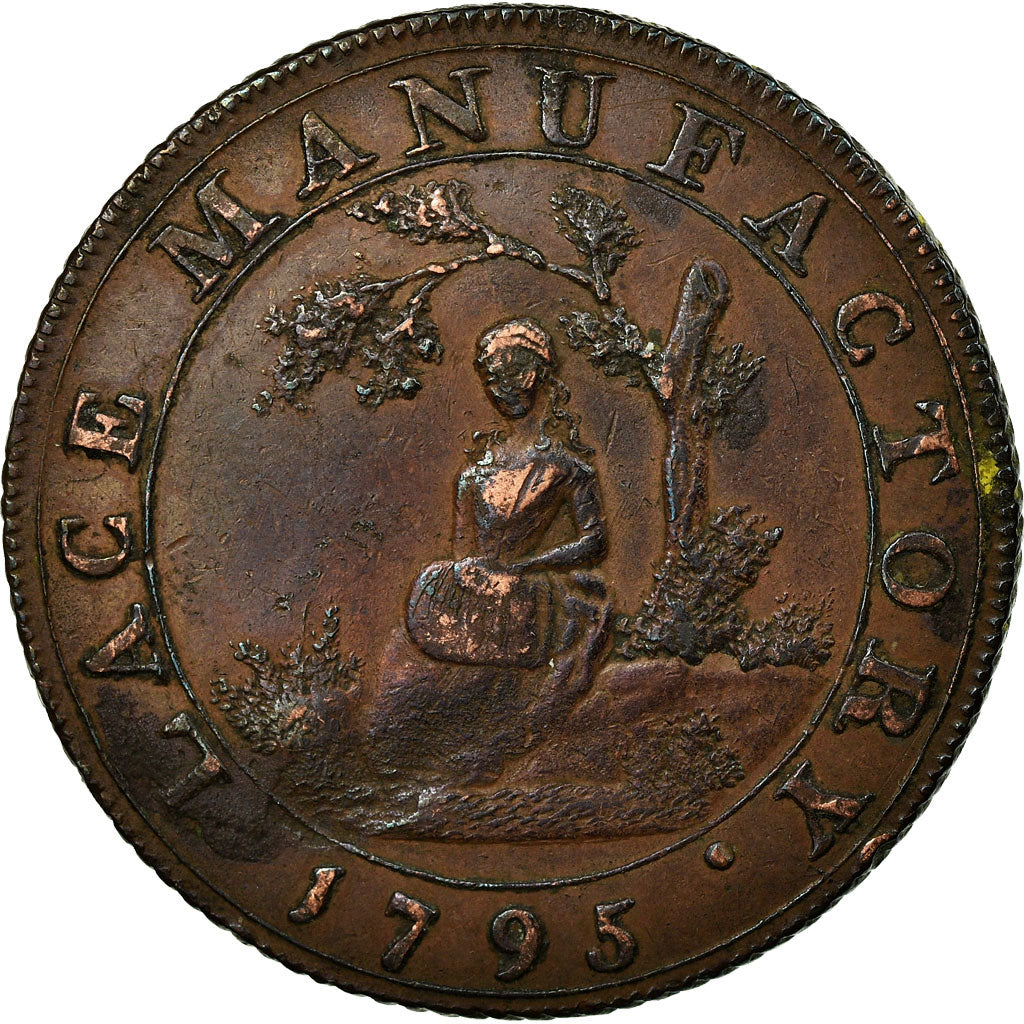 Münze, Großbritannien, Middlesex, J Moore, Halfpenny Token, 1795, SS, Kupfer