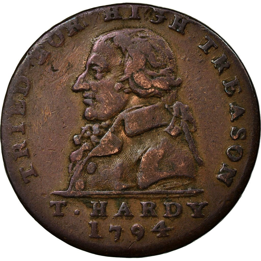 Coin, Great Britain, Middlesex, T Hardy, Halfpenny Token, 1794, VF(30-35)