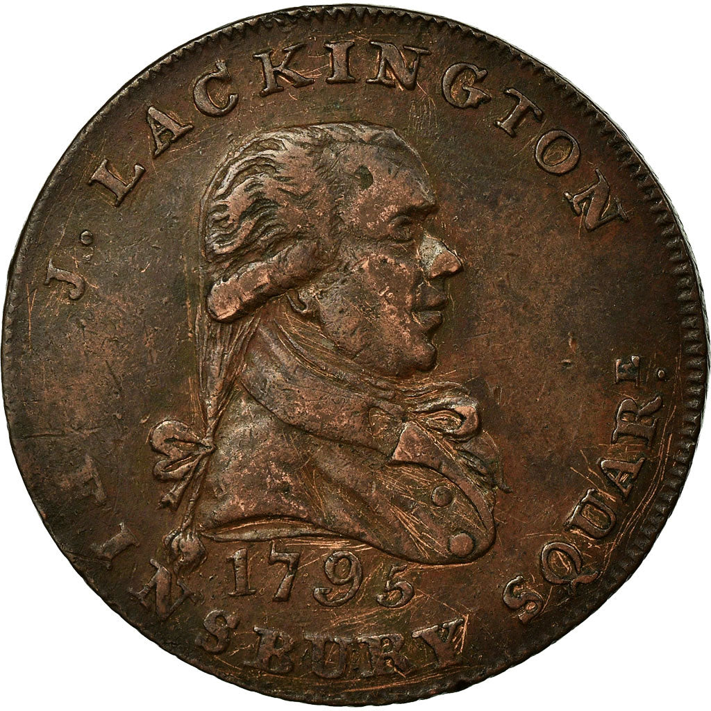 Coin, Great Britain, Middlesex, J Lackington, Halfpenny Token, 1795, EF(40-45)
