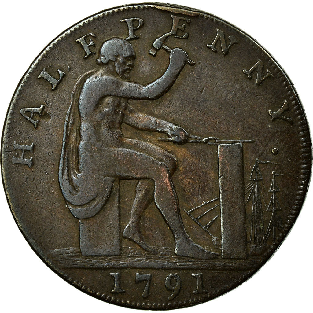 Coin, Great Britain, Warwickshire, John Wilkinson, Halfpenny Token, 1791