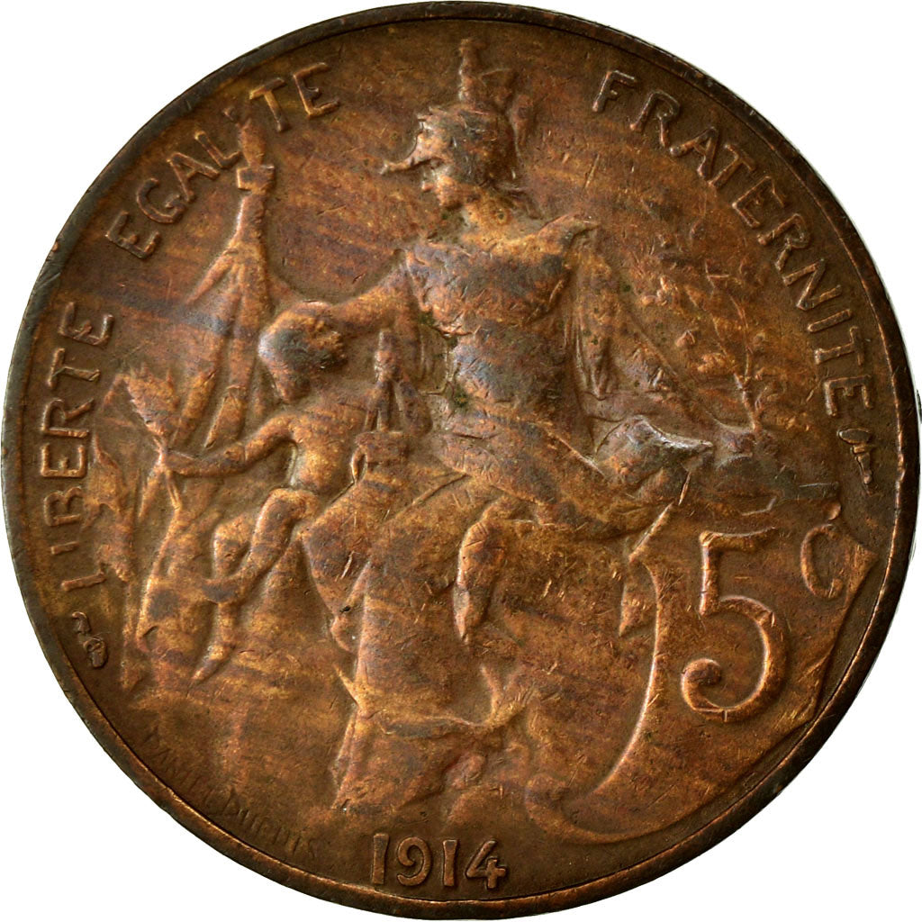 Monnaie, France, Dupuis, 5 Centimes, 1914, Paris, TTB, Bronze, KM:842