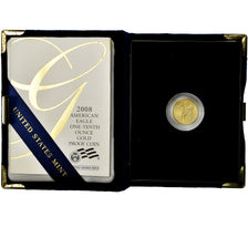 Moneta, Stati Uniti, $5, 2008, U.S. Mint, West Point, FDC, Oro, KM:216