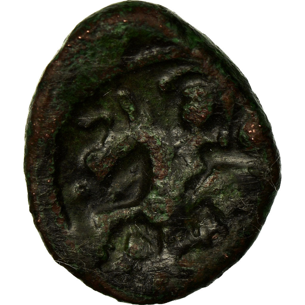 Coin, Ambiani, Bronze au taureau Æ, VF(20-25), Bronze, Delestrée:467