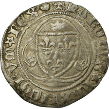 Moneta, Francia, Charles VII, Blanc à la couronne, Laon, BB, Biglione