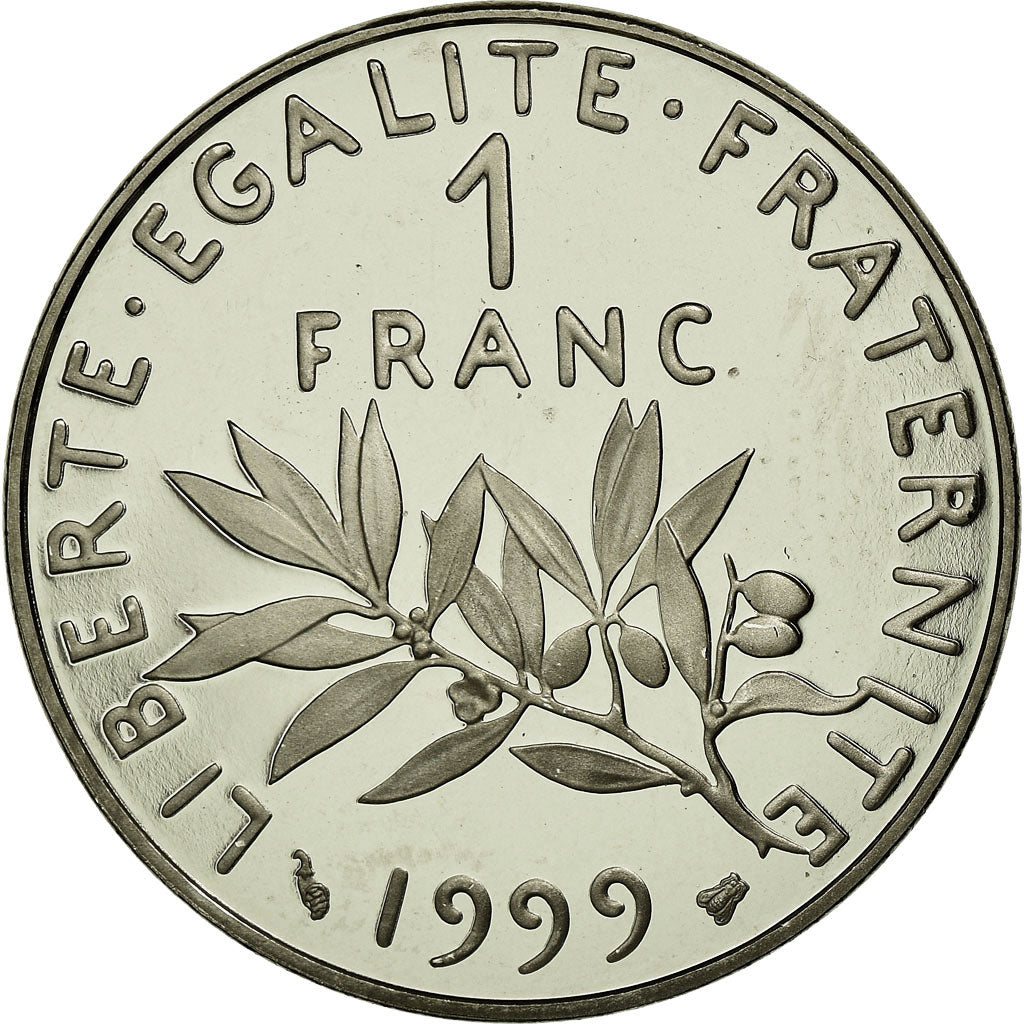 Coin, France, Semeuse, Franc, 1999, Proof, MS(65-70), Nickel, KM:925.2