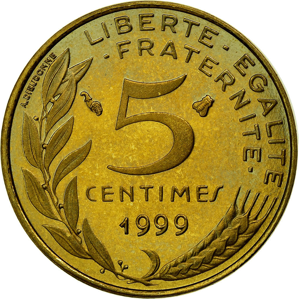 Coin, France, Marianne, 5 Centimes, 1999, Paris, Proof, MS(65-70)