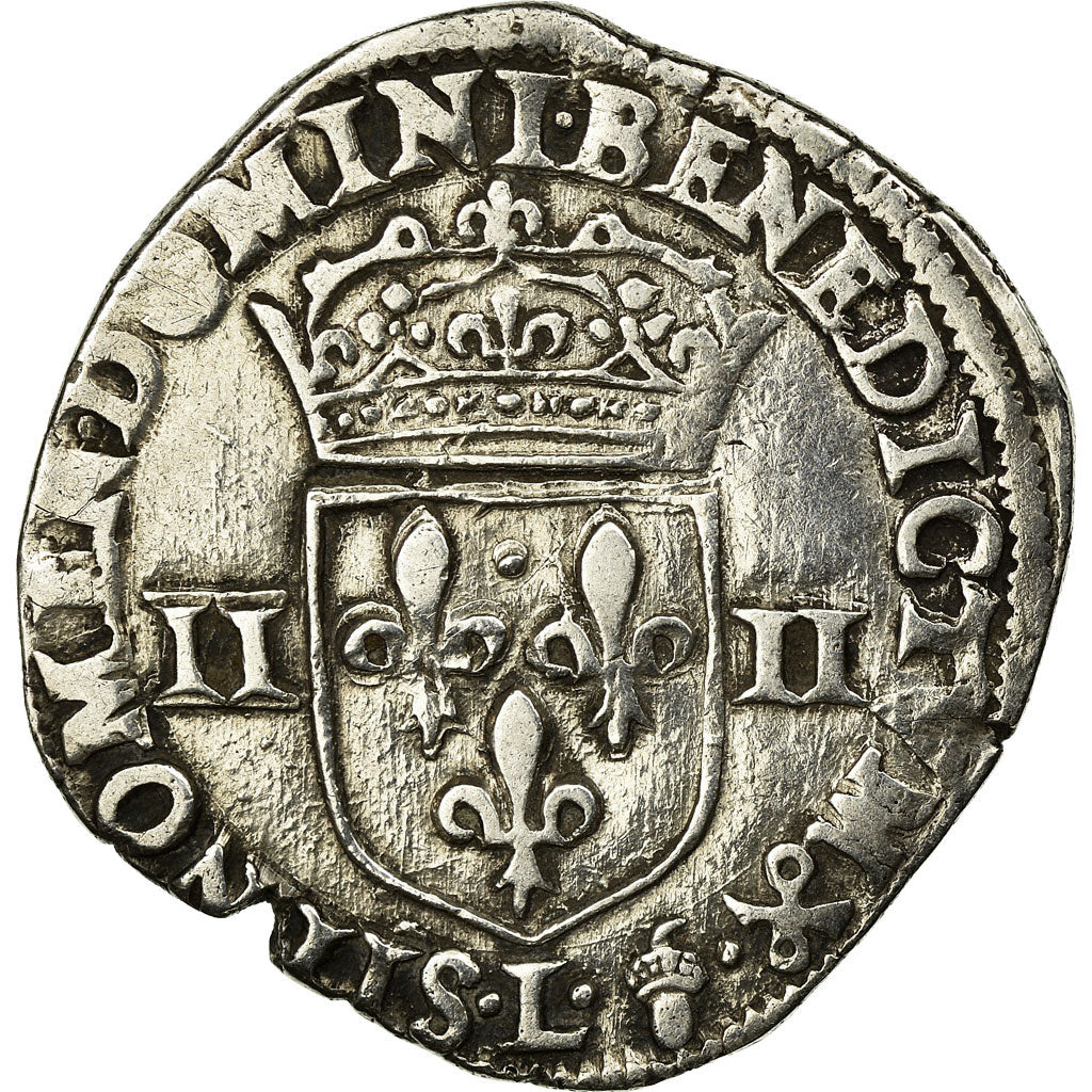 Münze, Frankreich, Henri IV, 1/4 Ecu, 1599, Bayonne, S+, Silber, Sombart:4686