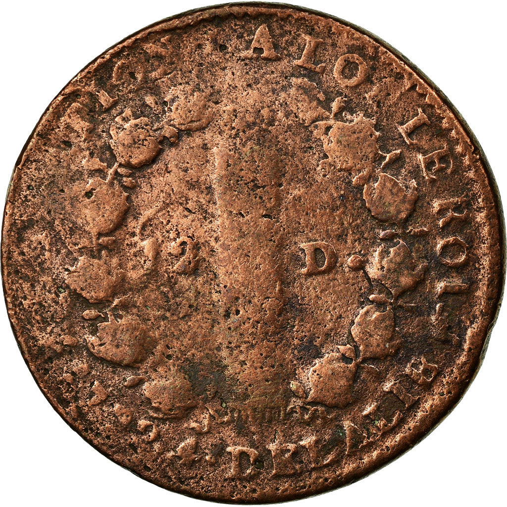 Coin, France, Louis XVI, 12 Deniers, 1792, Marseille, F(12-15), Copper