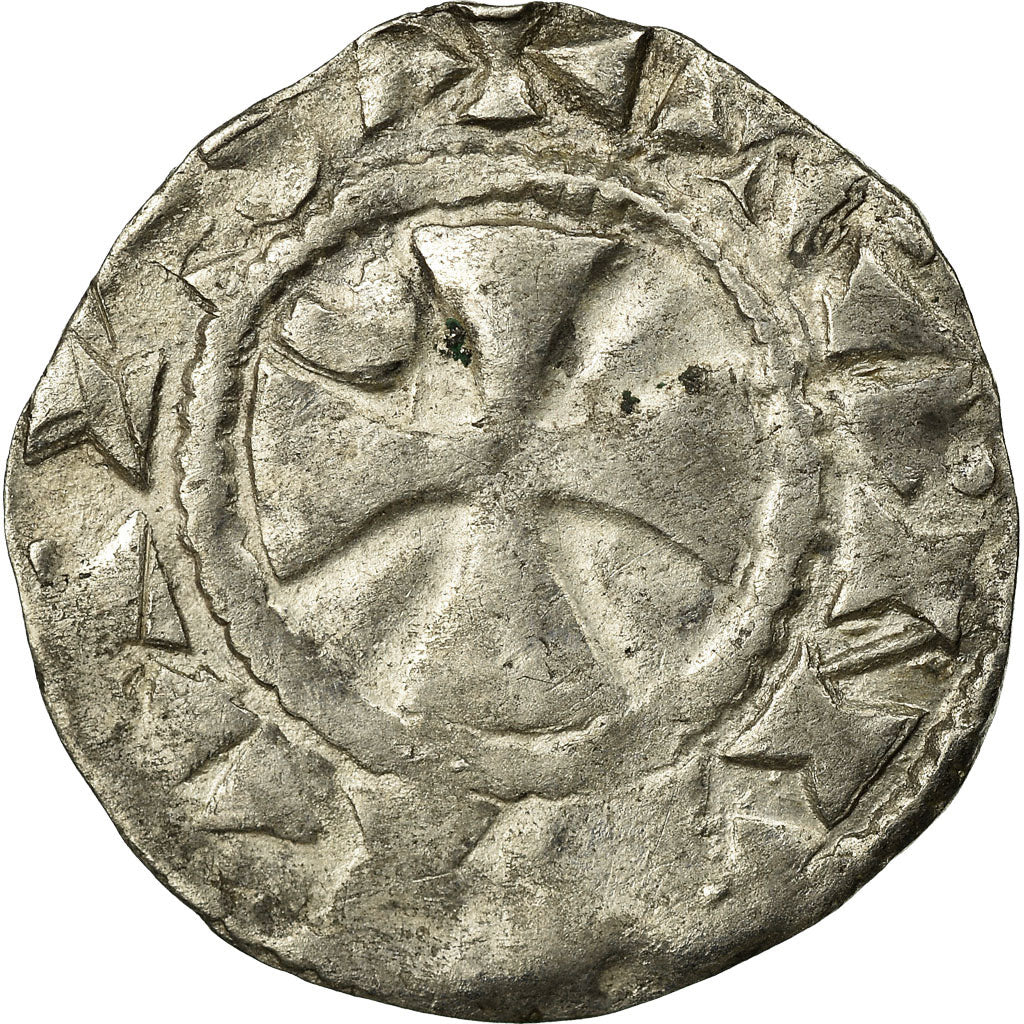 Coin, France, Picardie, Anonymous, Denarius, Amiens, VF(30-35), Silver
