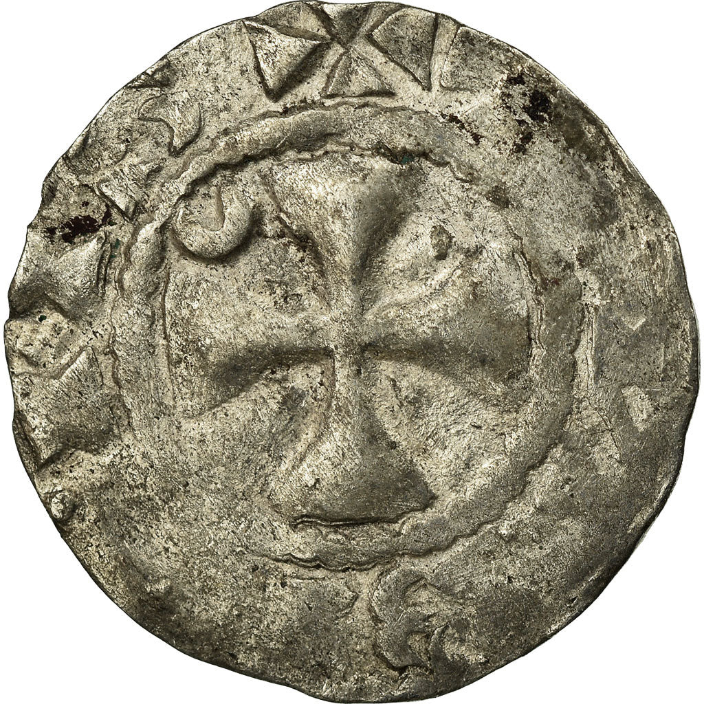 Coin, France, Picardie, Anonymous, Denarius, Amiens, VF(20-25), Silver