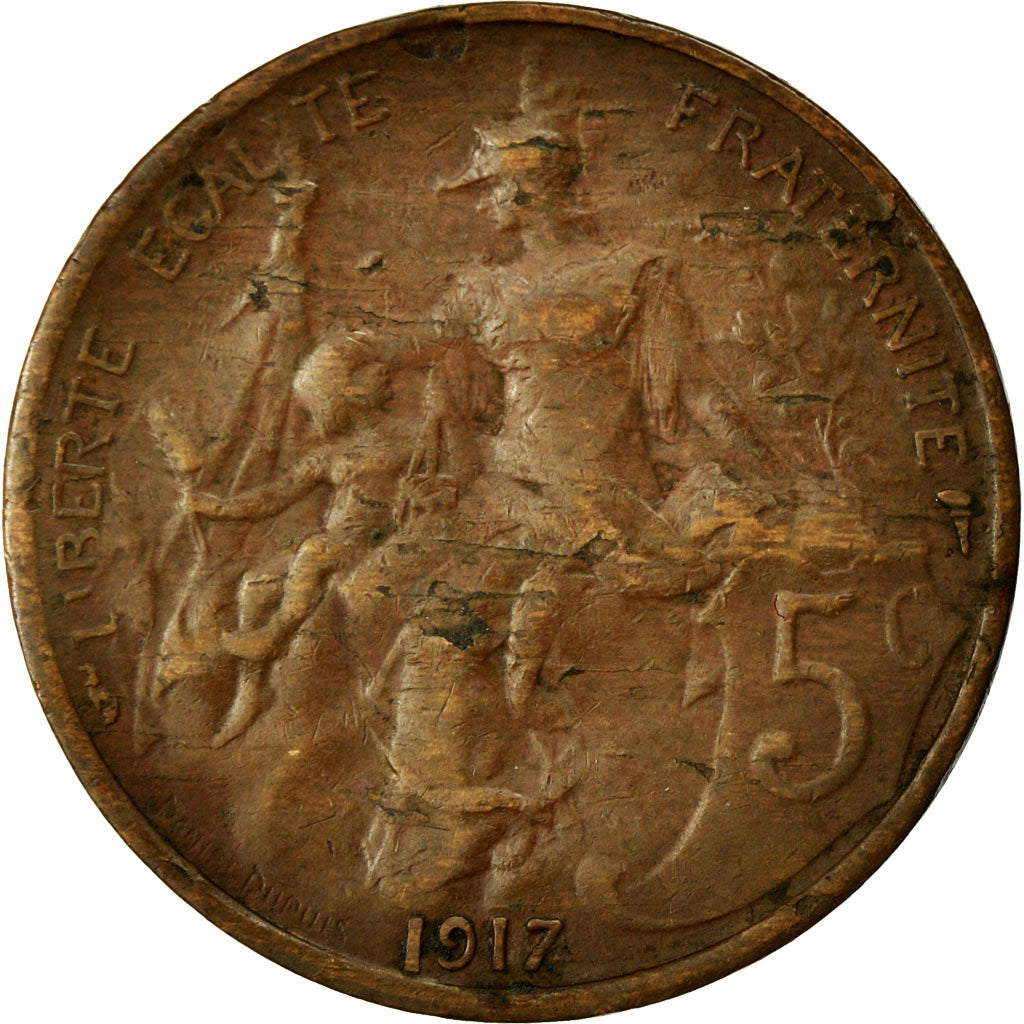 Coin, France, Dupuis, 5 Centimes, 1917, Paris, AU(50-53), Bronze, KM:842