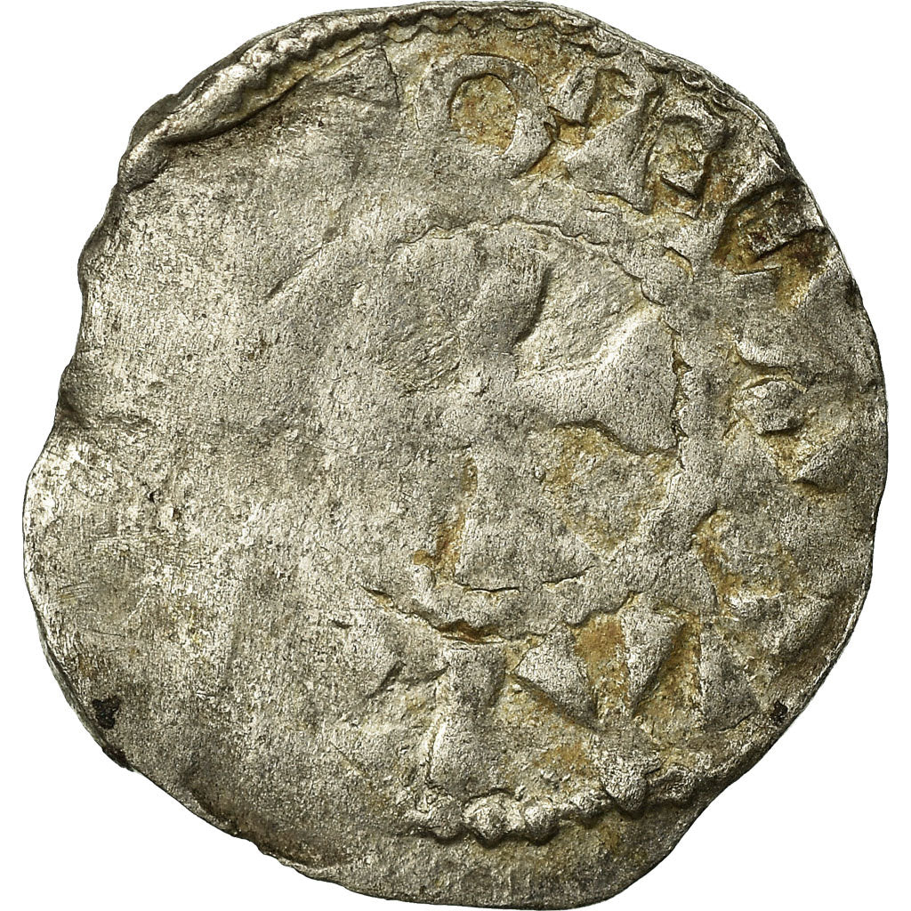 Coin, France, Picardie, Gautier II, Obol, 986-1027, Amiens, VF(20-25), Silver