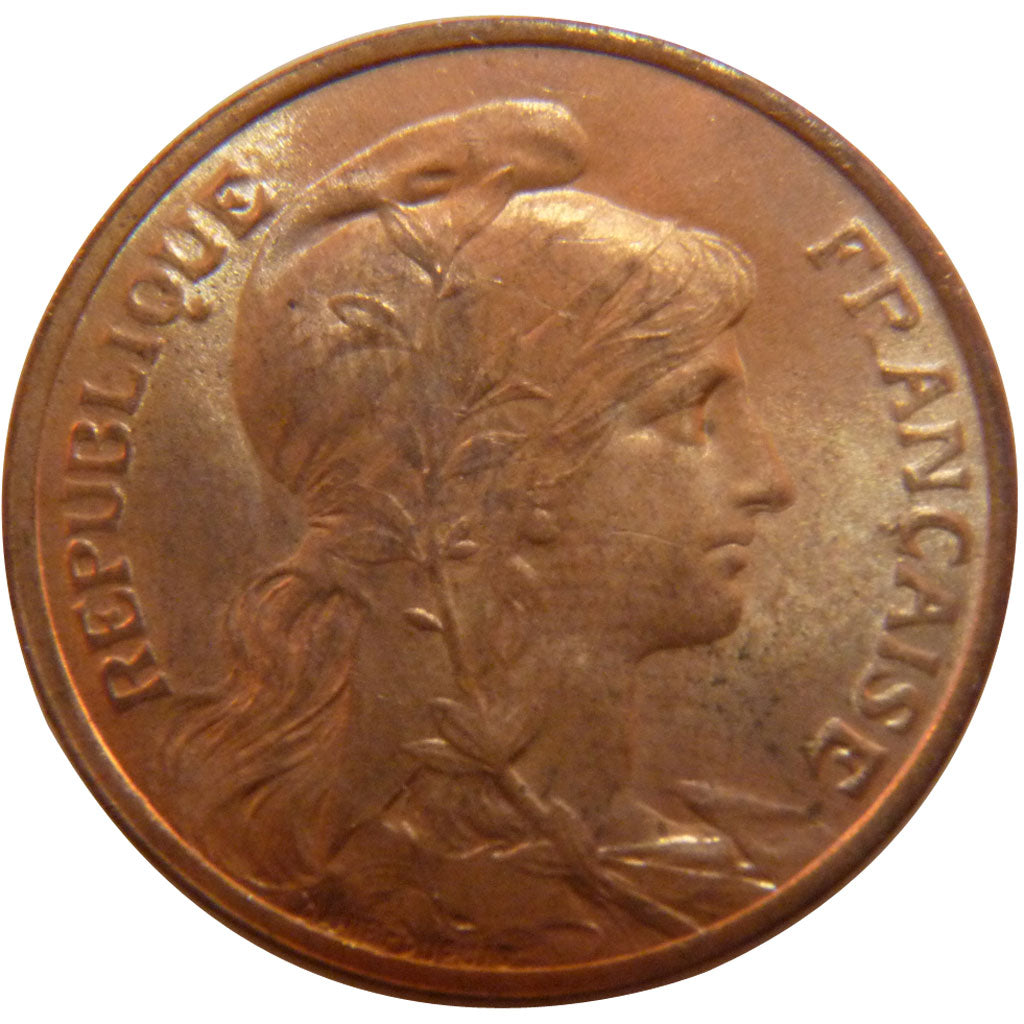FRANCE, Dupuis, 5 Centimes, 1917, Paris, KM #842, MS(60-62), Bronze, 25.1,...